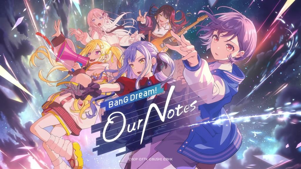 Las bandas de 'BanG Dream! Our Notes' en la imagen promocional del juego