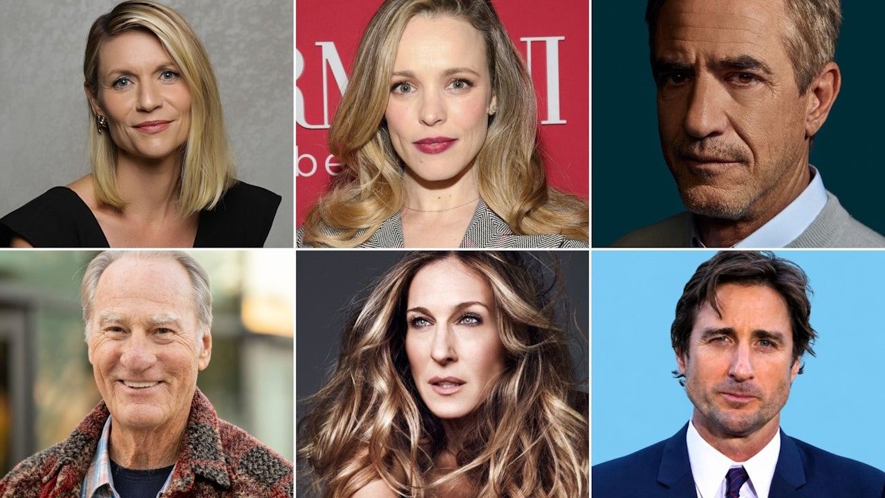 Montaje de seis retratos de los intérpretes que regresan, en dos filas de tres: Claire Danes, Rachel McAdams y Dermot Mulroney arriba; Craig T. Nelson, Sarah Jessica Parker y Luke Wilson abajo