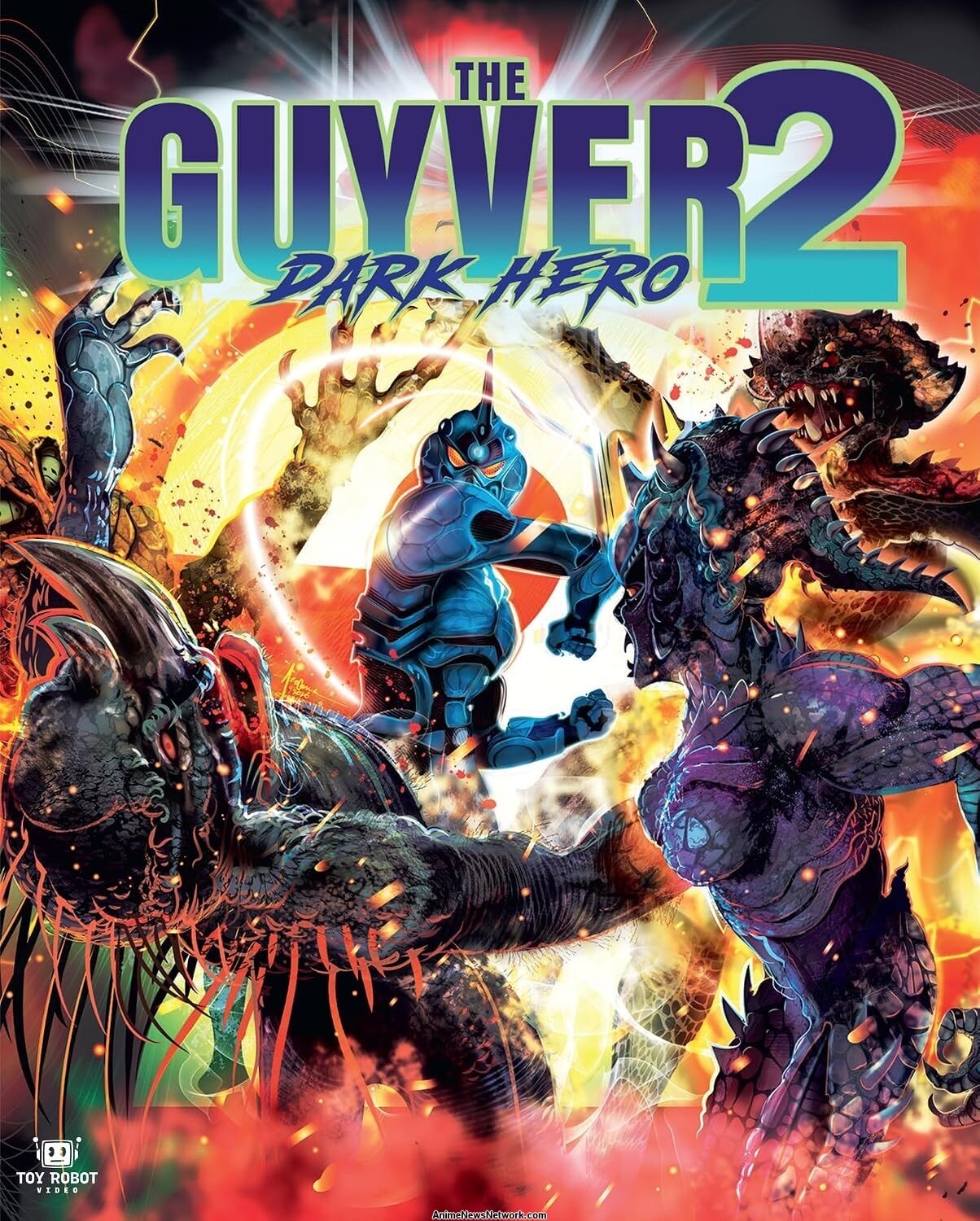 Portada clásica del manga 'Guyver' con la armadura biomecánica de cabeza estilizada y cresta central sobre un fondo oscuro.