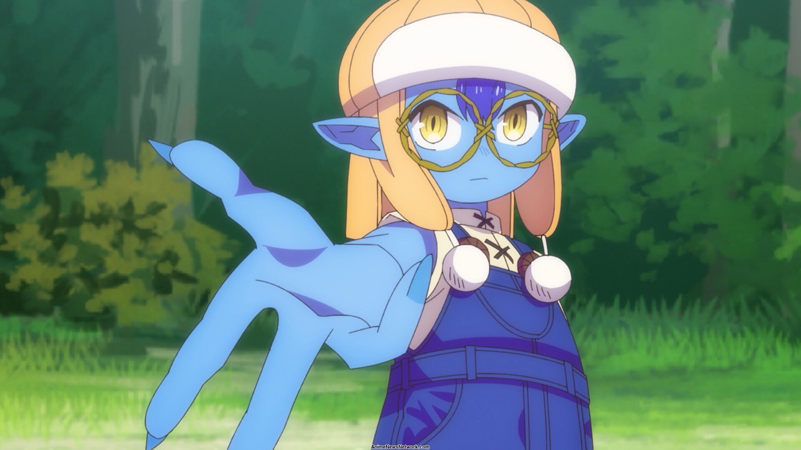 Ilustración promocional del anime, con el protagonista reencarnado en goblin.